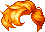 Crescent Hair, orange