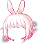 Black Moon Bunny Hairdo (F), red