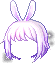 Black Moon Bunny Hairdo (F), purple