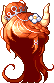Lunar New Year Cadena Hair, orange