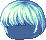 Fluffy Bob Hair, blue