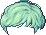 Cream Latte Hair, green
