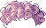 Curl Under Cut Hair, purple