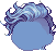 Mohawk Style Hair, blue