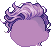 Mohawk Style Hair, purple