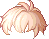 Milky White Paper Hair, orange