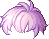 Milky White Paper Hair, purple