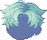 Droopy Cat Ears Hair, green