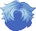 Droopy Cat Ears Hair, blue