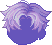 Droopy Cat Ears Hair, purple