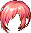 Uneven Hair, red