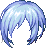 Uneven Hair, blue