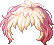 Two-Tone Wavy Perm Hair, red