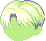 Combed Parted Hair, green