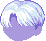 Combed Parted Hair, blue