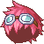 Goggles and Spikes Hair, red