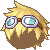 Goggles and Spikes Hair, blonde