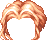 Shaggy Parted Hair, orange
