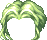 Shaggy Parted Hair, green