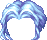 Shaggy Parted Hair, blue
