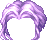 Shaggy Parted Hair, purple