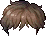 Dark Feathered Bed Head, brown