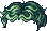 Mustache Perm Hair, green