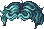 Mustache Perm Hair, blue