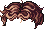 Mustache Perm Hair, brown