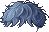 Spiked Wavy Hair, blue