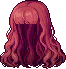 Flowy Wavelengths Hair, red