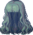 Flowy Wavelengths Hair, green