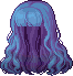 Flowy Wavelengths Hair, blue