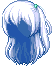 Side-tied Hair, blue