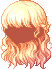 Beach Wavy Bangs Hair, orange