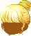 Twisted Topknot Hair, blonde