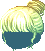 Twisted Topknot Hair, green