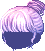 Twisted Topknot Hair, purple