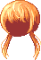 Beach Wavy Pigtails Hair, orange