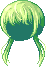Beach Wavy Pigtails Hair, green