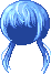 Beach Wavy Pigtails Hair, blue
