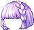 Chic Fluffy Bob Hair, purple
