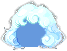 Fluffy Puffy Cloud Hair, blue