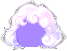 Fluffy Puffy Cloud Hair, purple