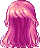 Long Hair with Blunt Bangs, red