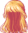 Long Hair with Blunt Bangs, orange
