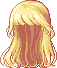 Long Hair with Blunt Bangs, blonde
