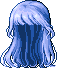 Long Hair with Blunt Bangs, blue