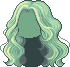 Stylish Wavy Hair, green