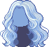 Stylish Wavy Hair, blue